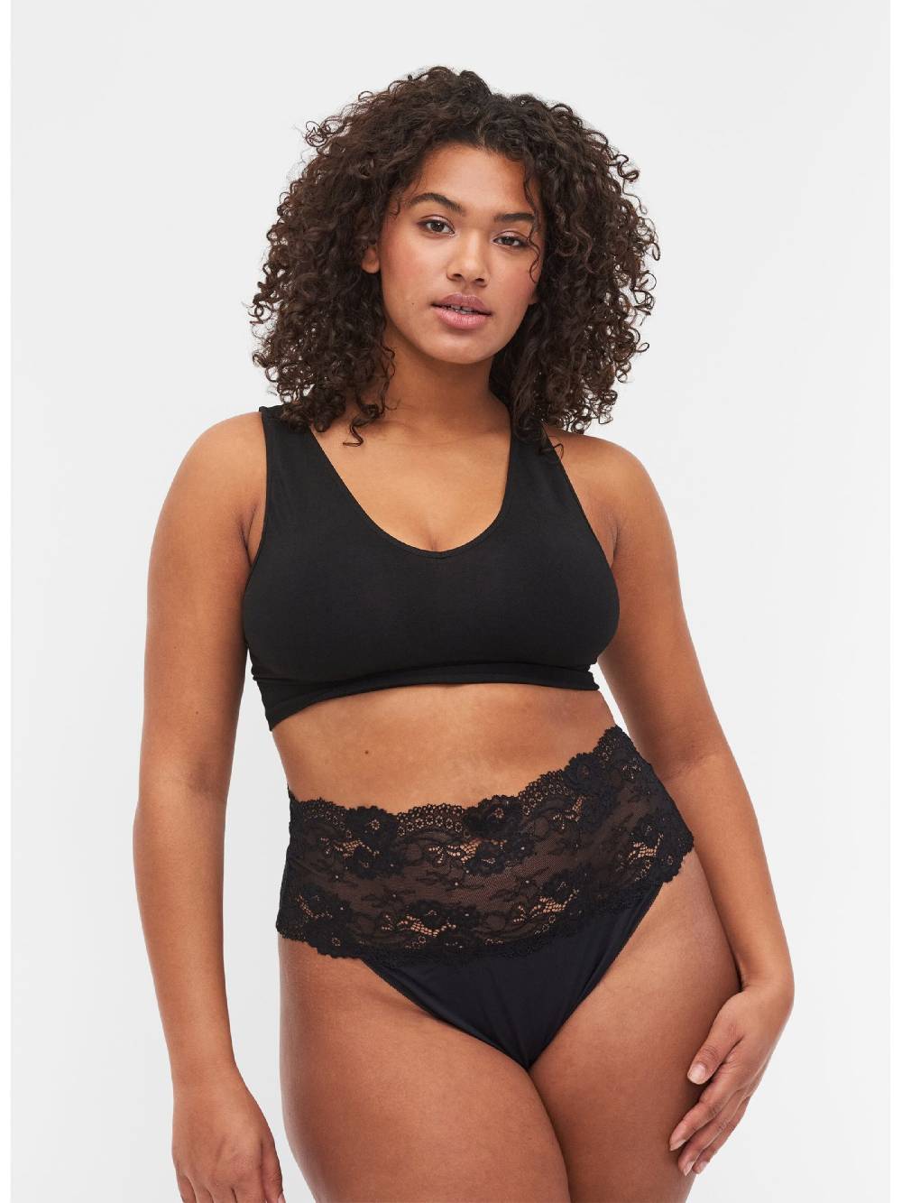 Devoted By Zizzi Thong 'Lcara' In Black