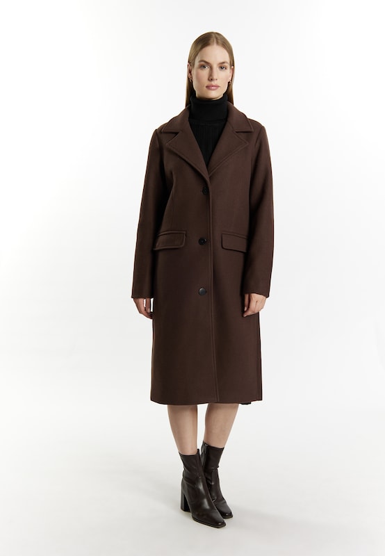 DreiMaster Klassik Between-Seasons Coat in Dark Brown