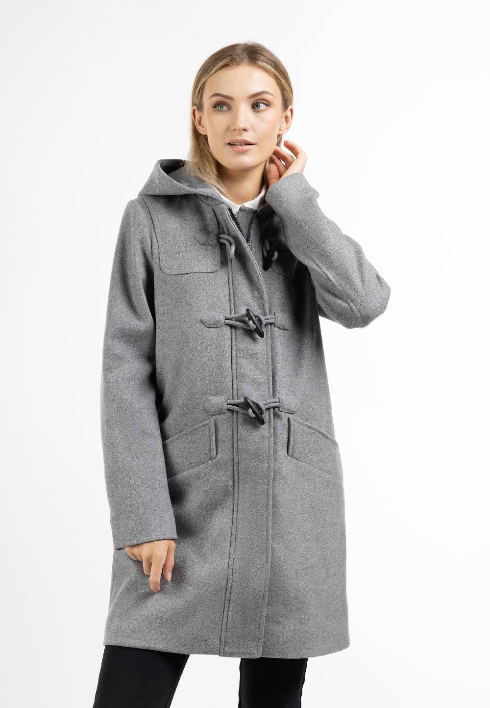DreiMaster Klassik Winter Coat In Mottled Grey