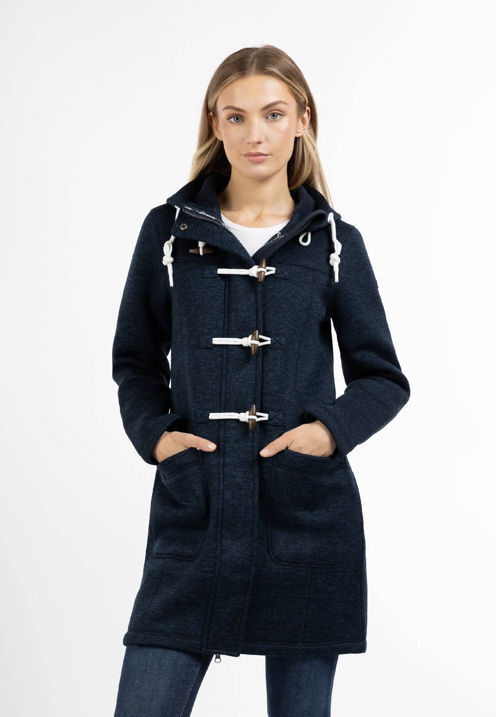 DreiMaster Maritim Between-Seasons Coat In Navy, Night Blue