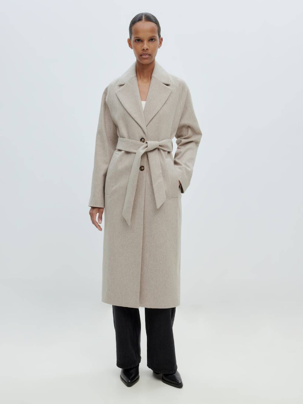 EDITED Between-Seasons Coat 'Cecilia' In Mottled Beige
