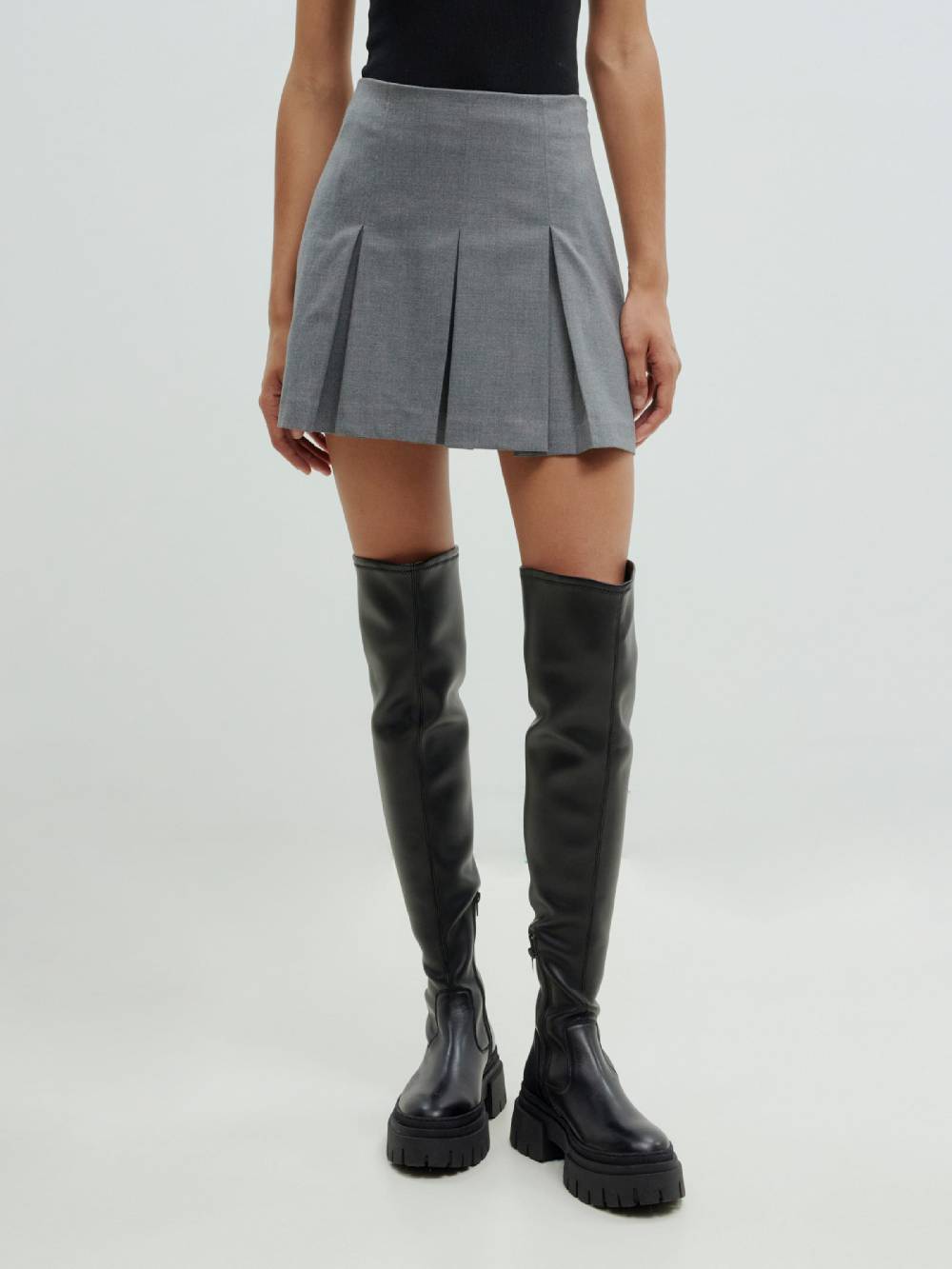 EDITED Skirt 'Liss' In Mottled Grey