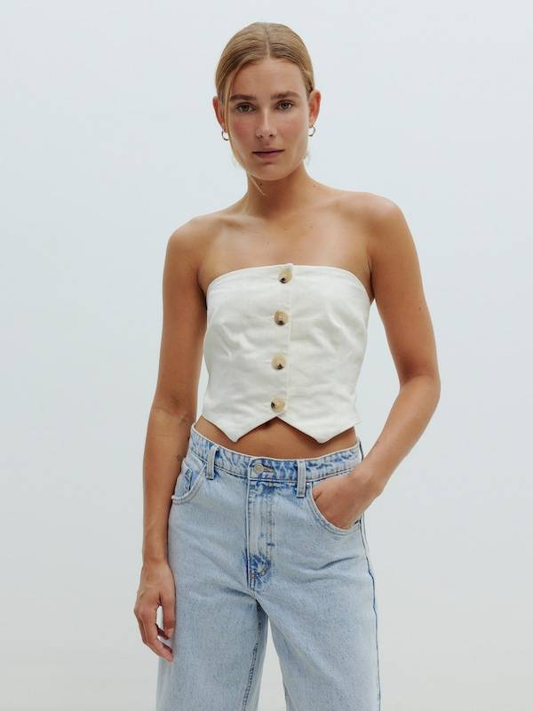 EDITED Vest 'Samuela' in Beige