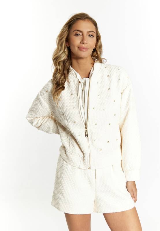 Faina Between-Season Jacket In Wool White