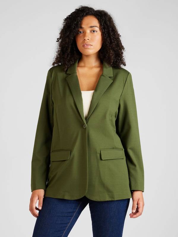 Fransa Curve Blazer in Green