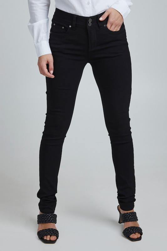 Fransa Skinny Chino Pants 'Zalin' in Black