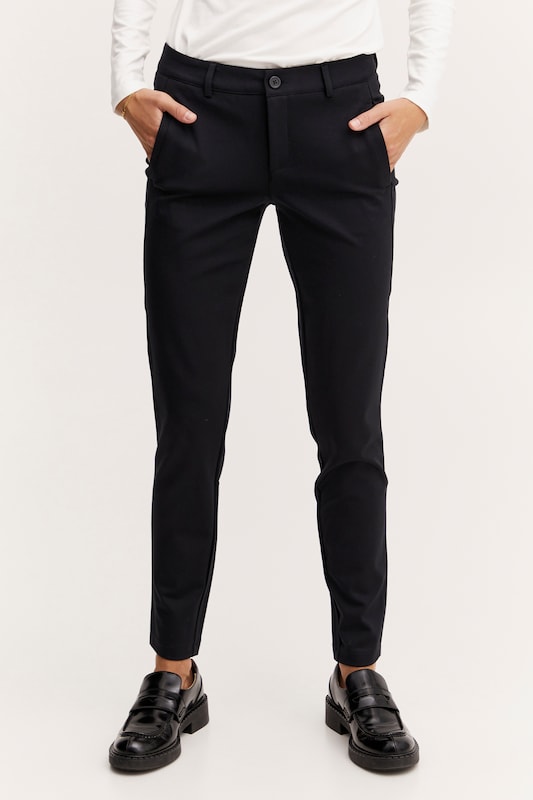 Fransa Slim fit Chino Pants 'Tessa' in Black