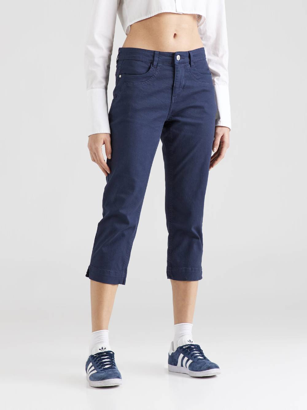 Fransa Slim Fit Pants 'Fotwill' In Navy