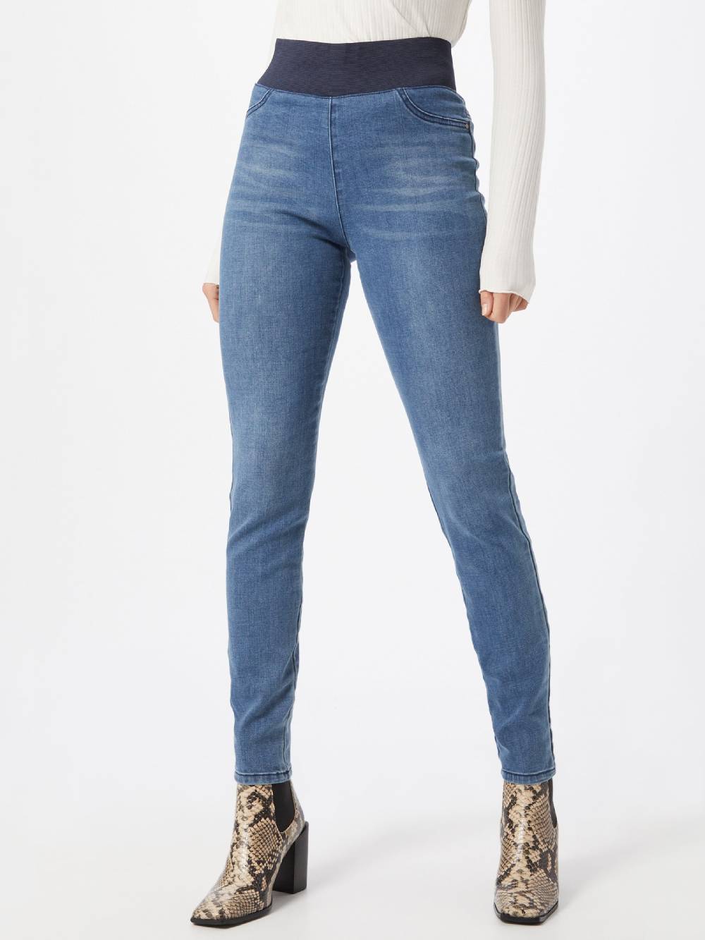Freequent Skinny Jeggings 'Shantal' In Blue Denim