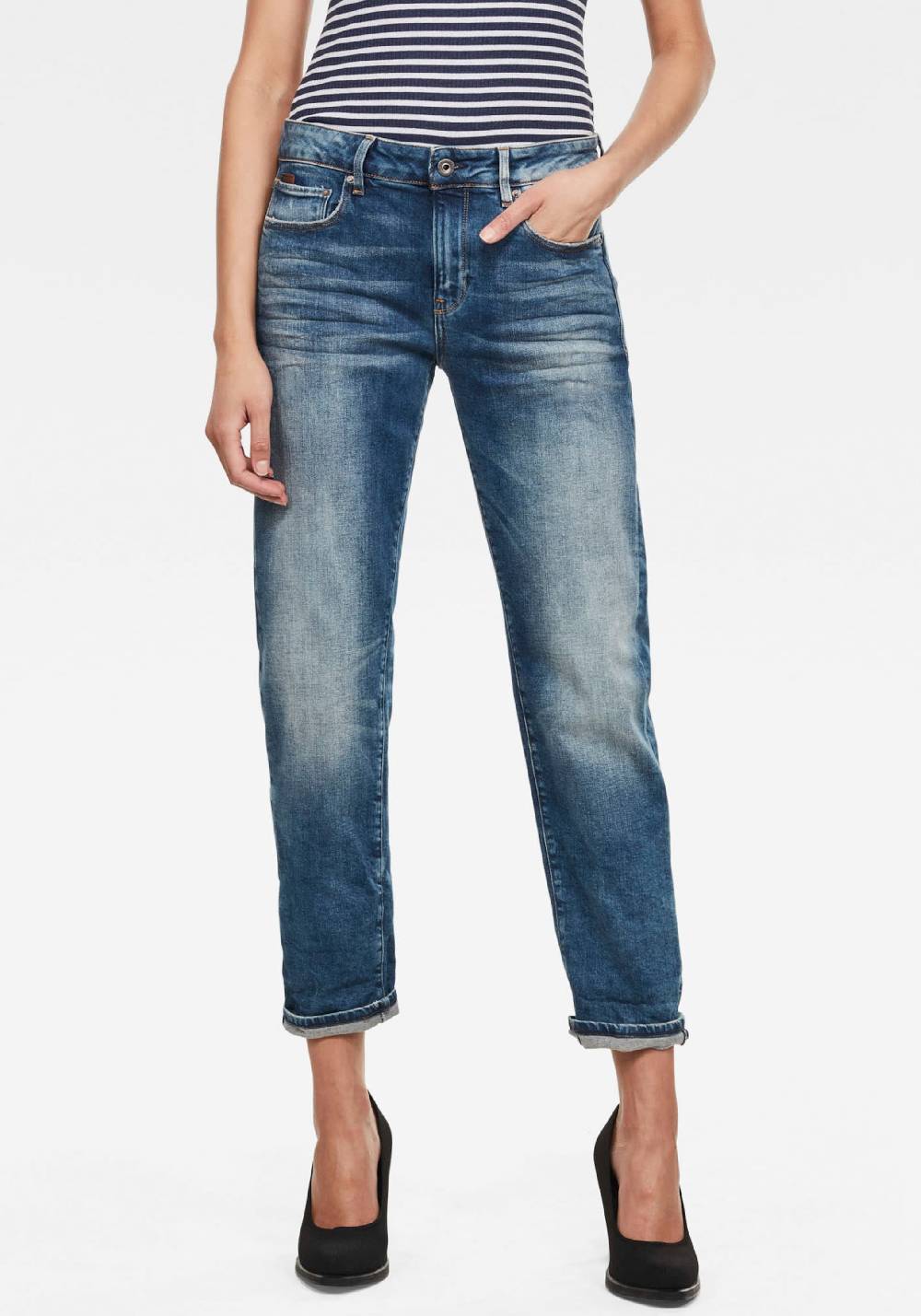 G-STAR Loose Fit Jeans 'Kate' In Blue Denim
