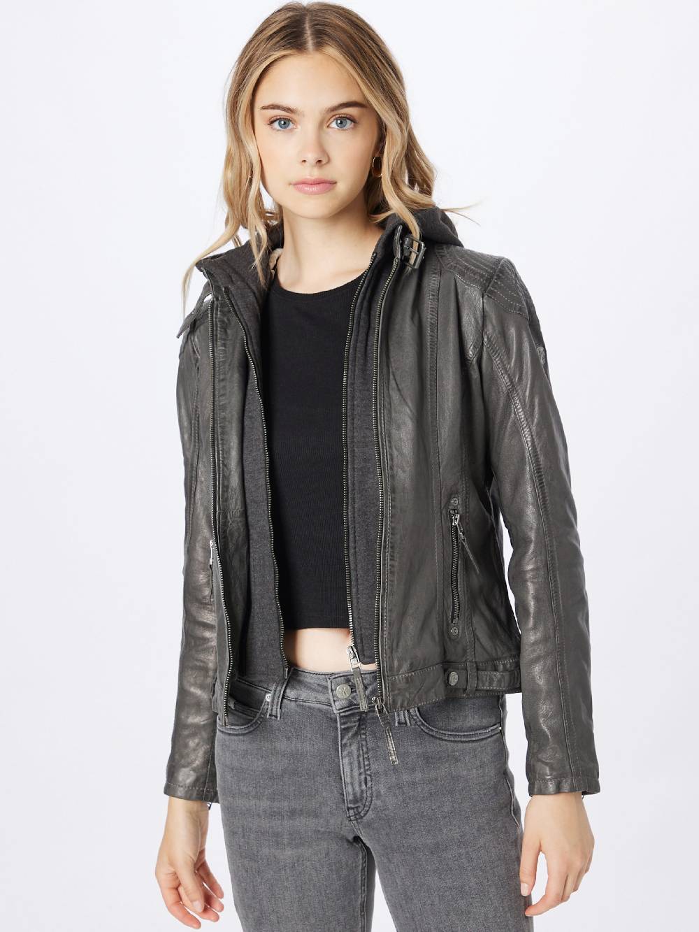 Gipsy By Mauritius Between-Season Jacket 'Cacey' In Anthracite