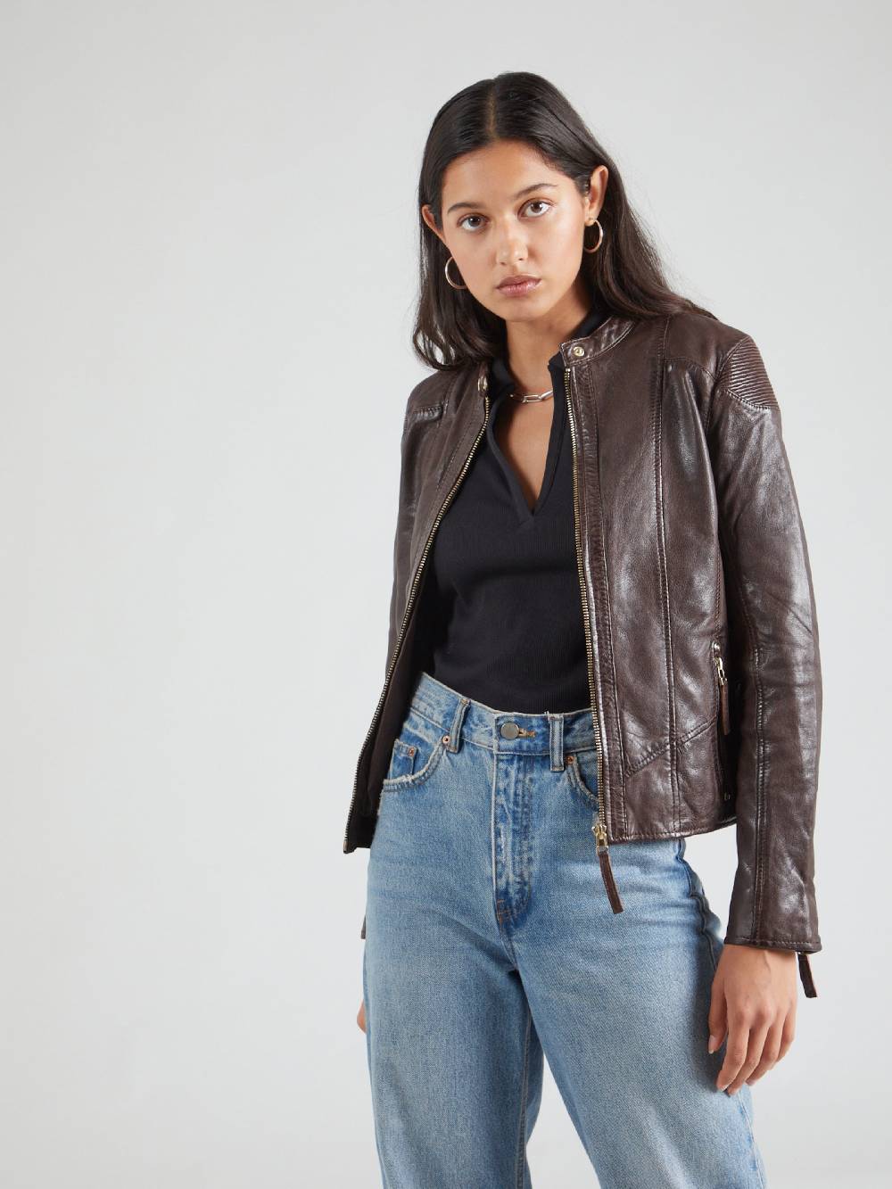 Gipsy By Mauritius Between-Season Jacket 'Fjella' In Chestnut Brown