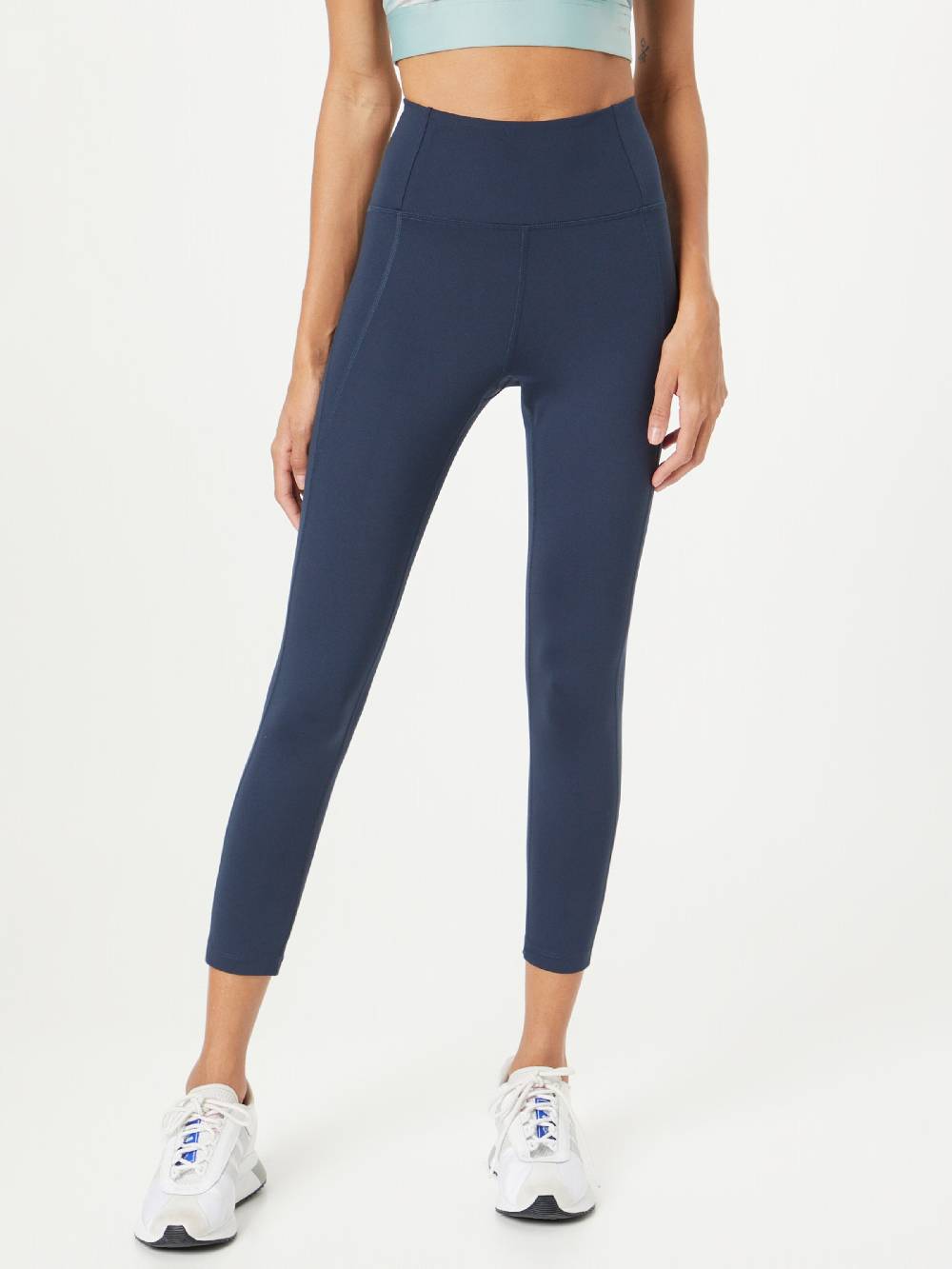 Girlfriend Collective Skinny Workout Pants In Night Blue