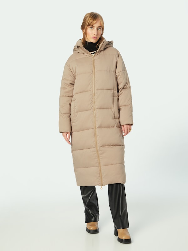Girlfriend Collective Winter Coat in Light Brown