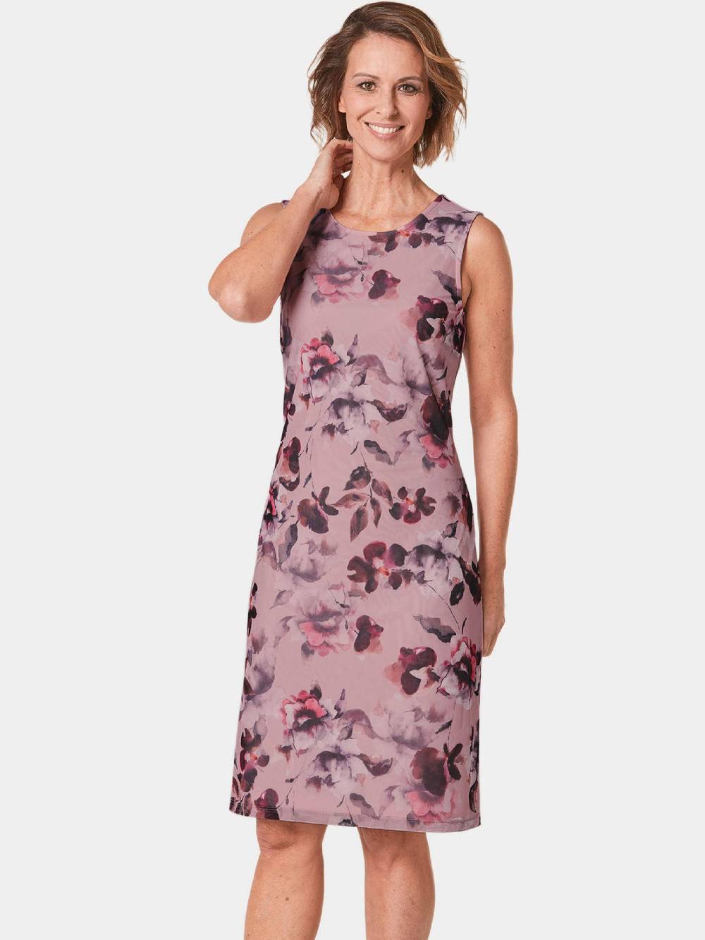Goldner Sheath Dress In Rose, Dusky Pink