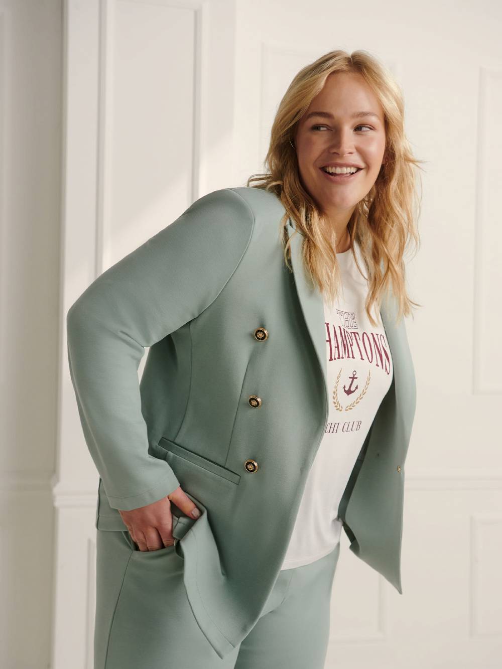 Guido Maria Kretschmer Curvy Blazer 'Cassidy' In Grey