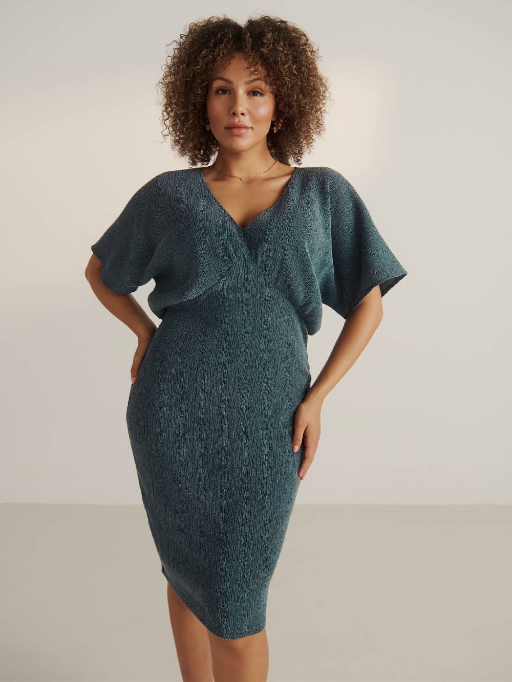 Guido Maria Kretschmer Curvy Dress 'Zoe' In Jade