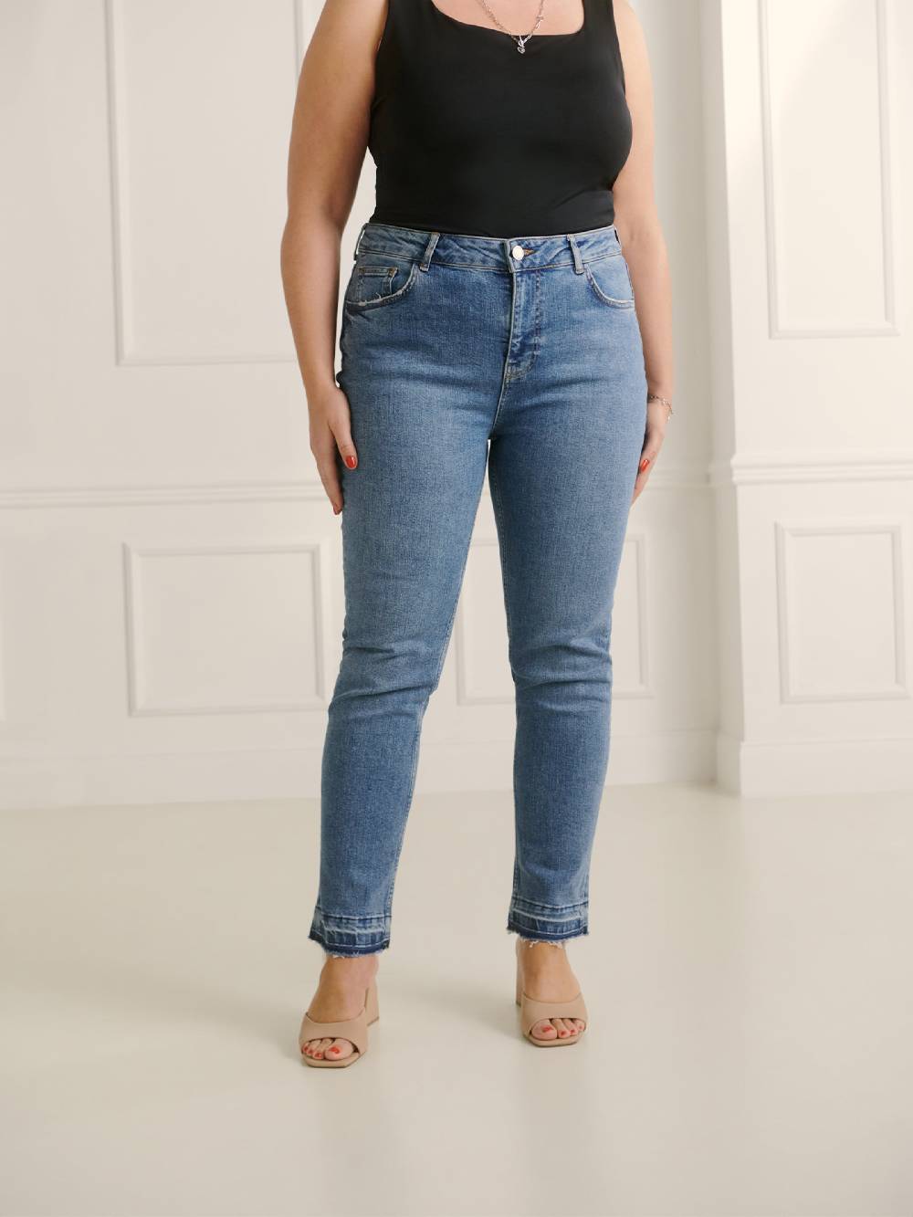 Guido Maria Kretschmer Curvy Regular Jeans 'Eve' In Blue Denim