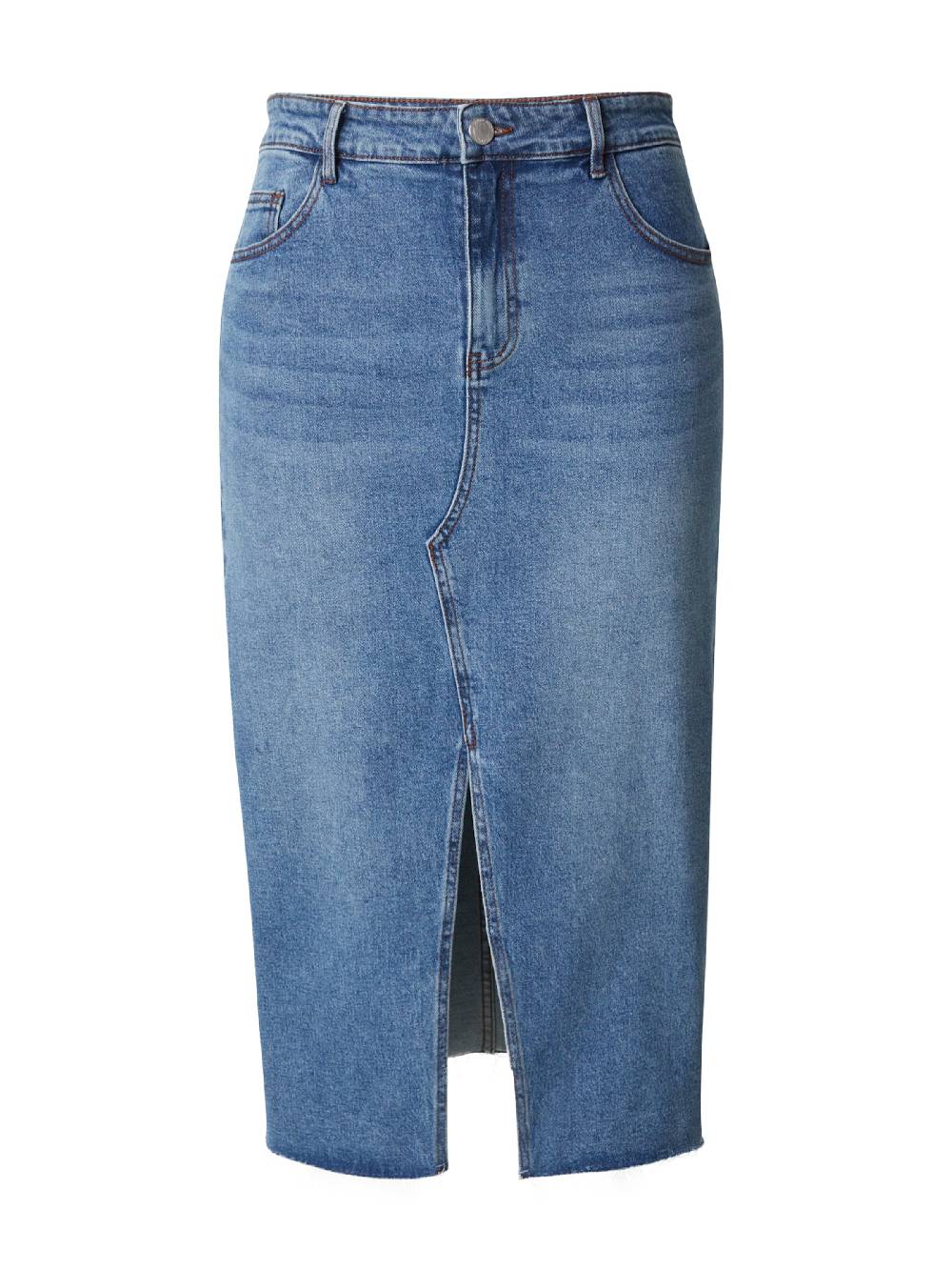 Guido Maria Kretschmer Curvy Skirt 'Daline' In Blue Denim