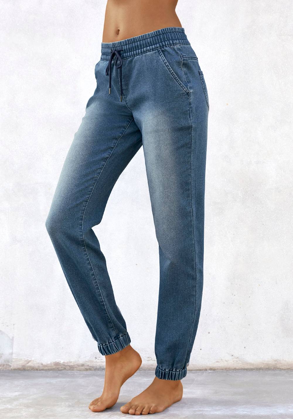 H.I.S Tapered Pants In Blue Denim