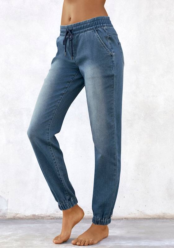 H.I.S Tapered Pants in Blue Denim