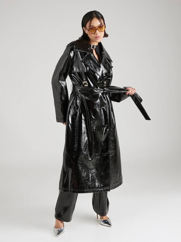 Hoermanseder x About You Between-Seasons Coat 'Maja' in Black