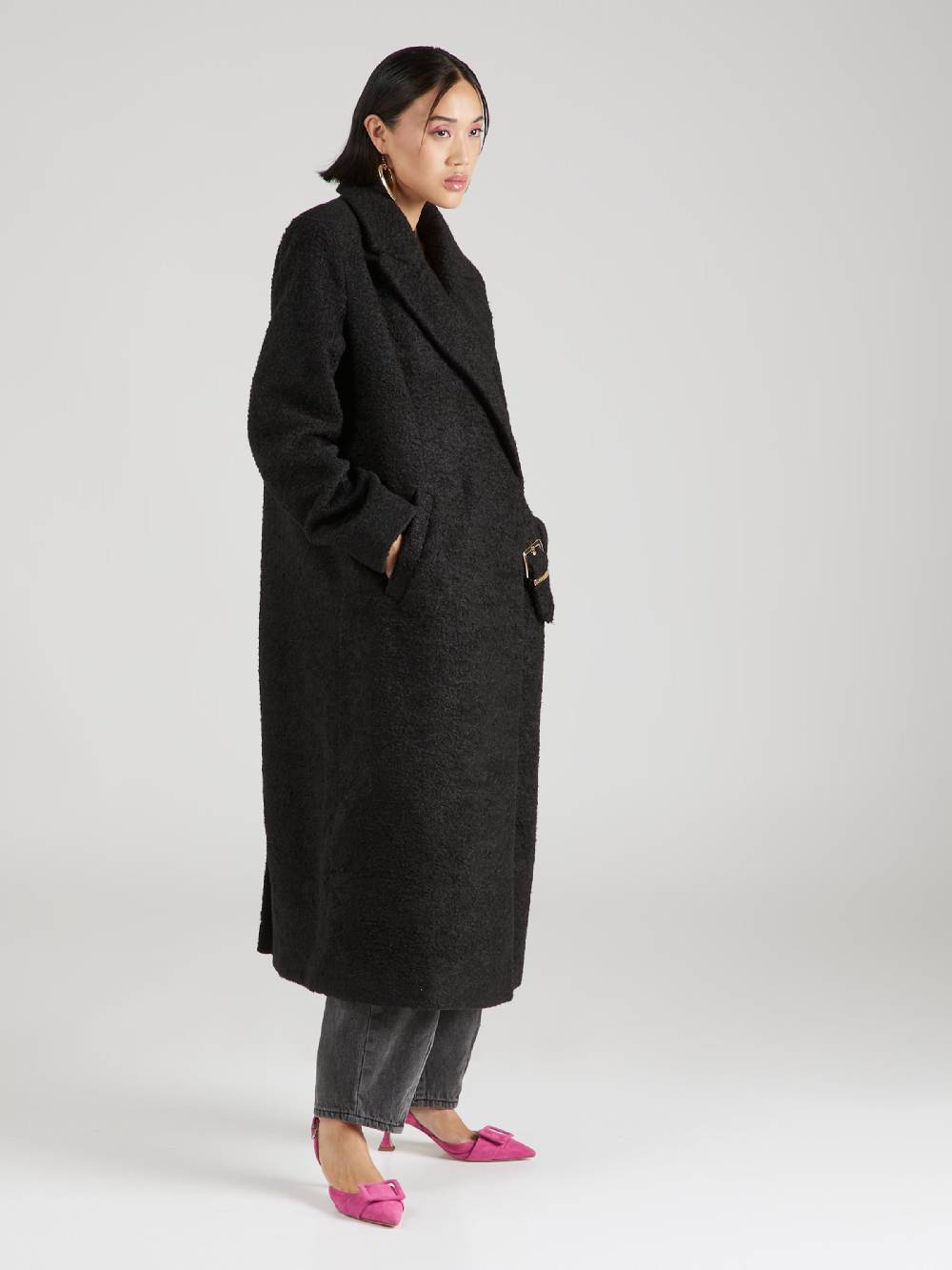 Hoermanseder X About You Between-Seasons Coat 'Naomi' In Black