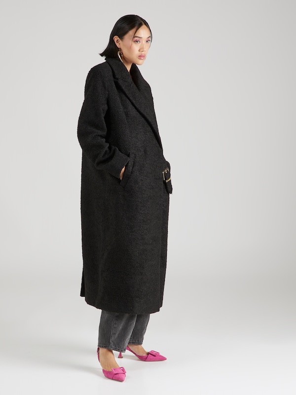 Hoermanseder x About You Between-Seasons Coat 'Naomi' in Black