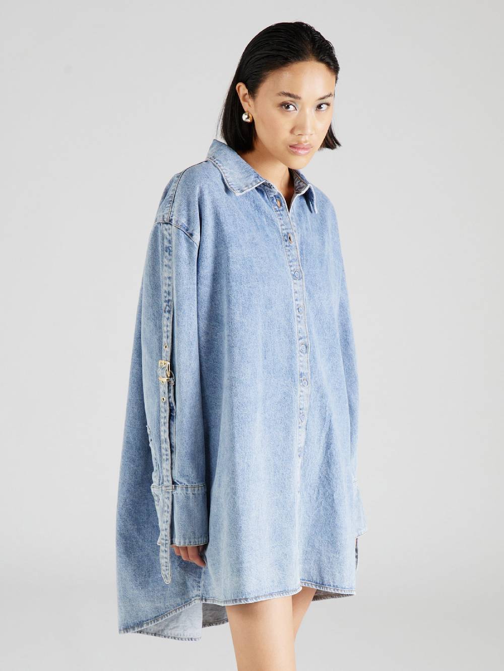 Hoermanseder X About You Shirt Dress 'Lilia' In Light Blue