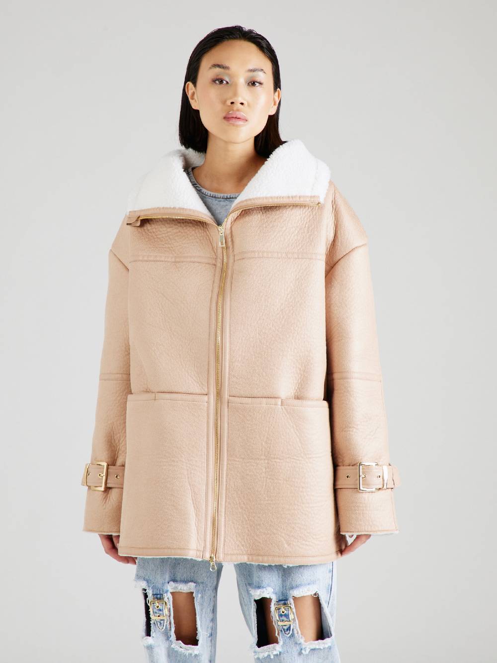 Hoermanseder X About You Winter Jacket 'Linett' In Camel