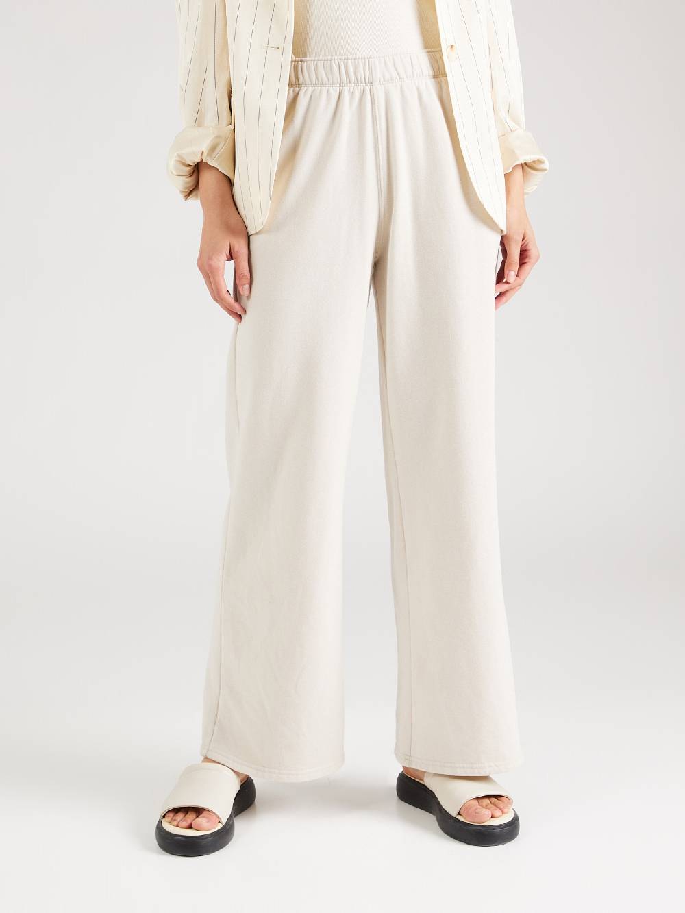 HOLLISTER Wide Leg Pants In Light Beige