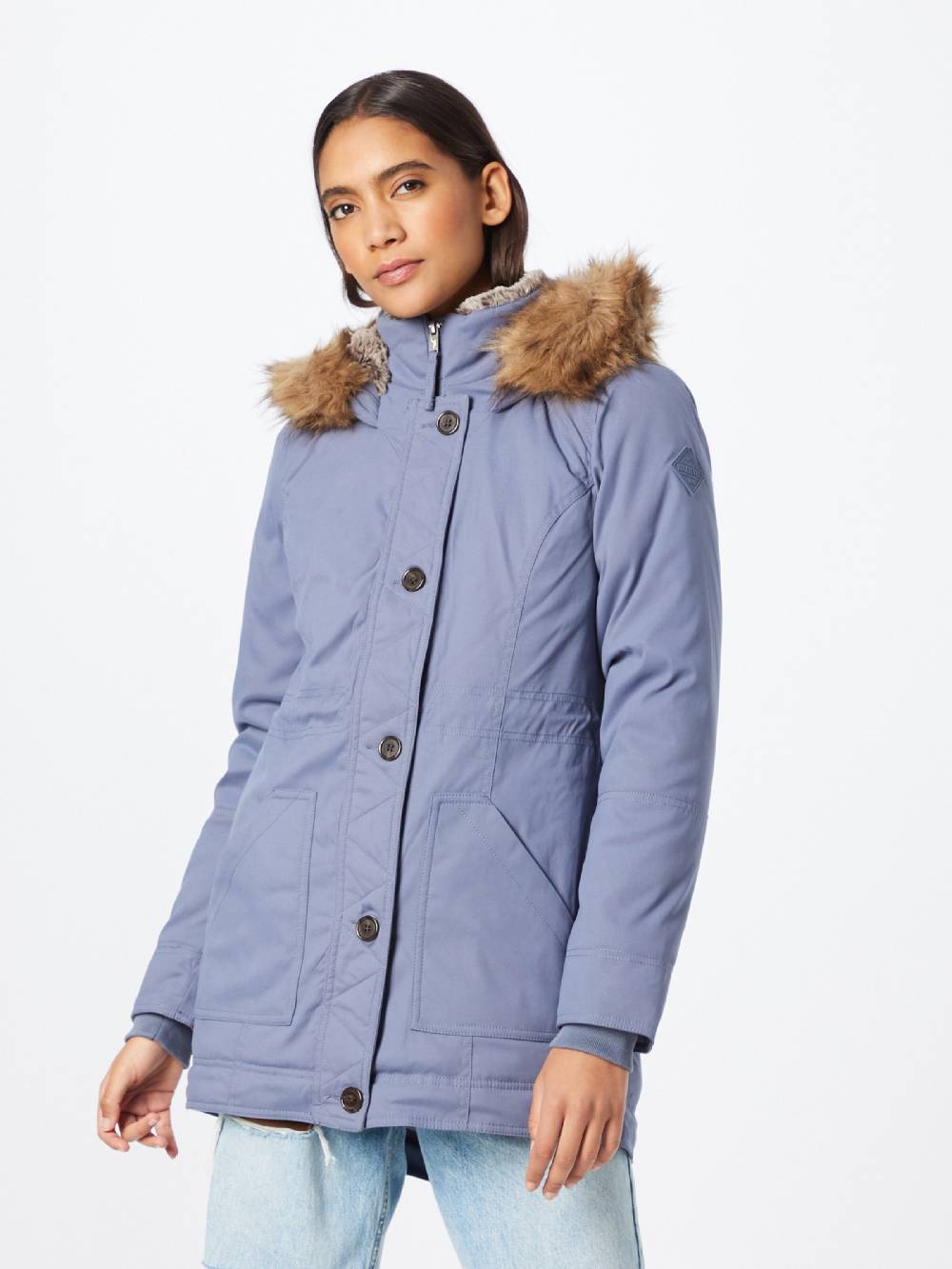 HOLLISTER Winter Jacket In Blue