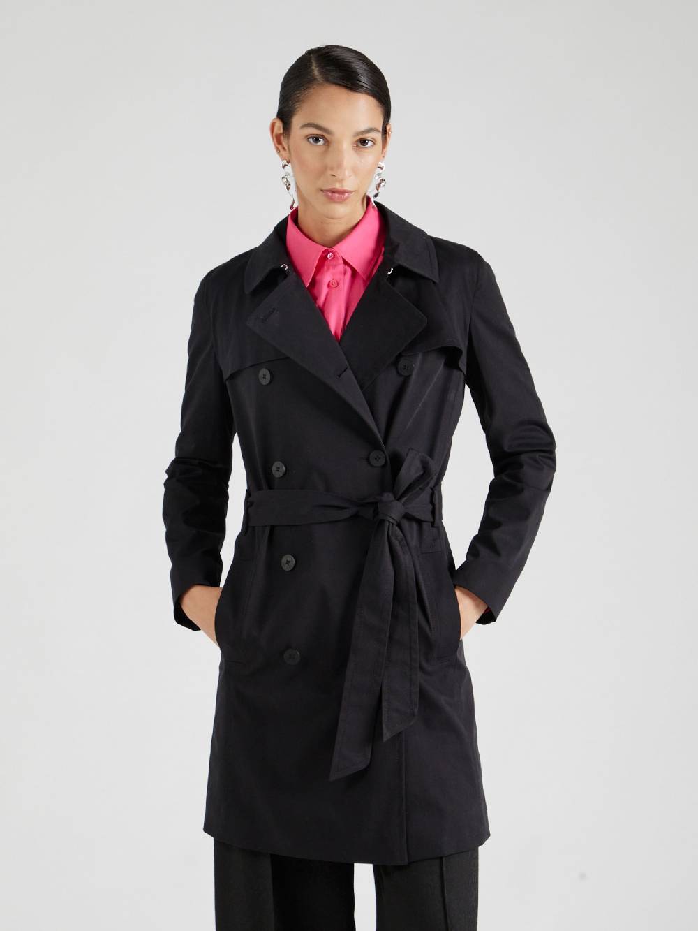 HUGO Between-Seasons Coat 'Makaras-2' In Black