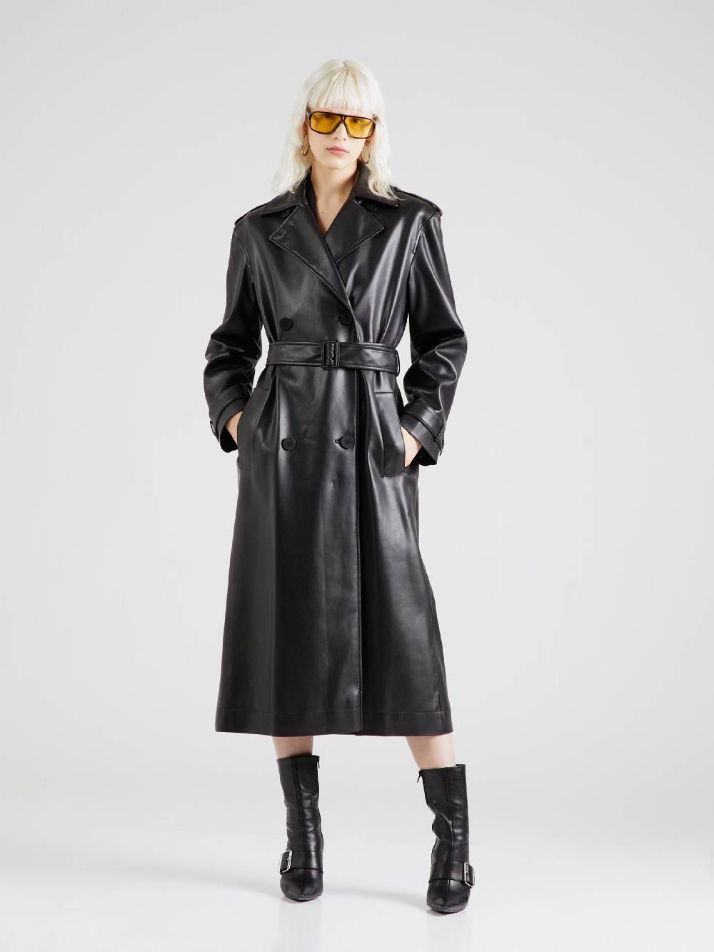 HUGO Between-Seasons Coat 'Malitta-1' In Black