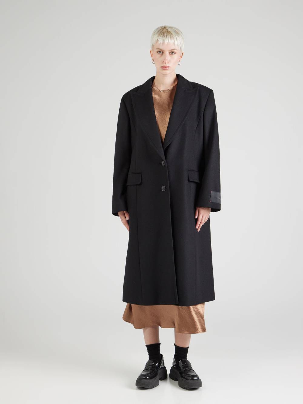 HUGO Between-Seasons Coat 'Meride' In Black
