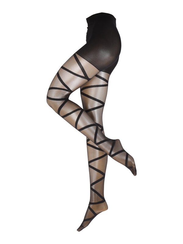 Hunkemöller Fine Tights 'Open Gladiator' in Black