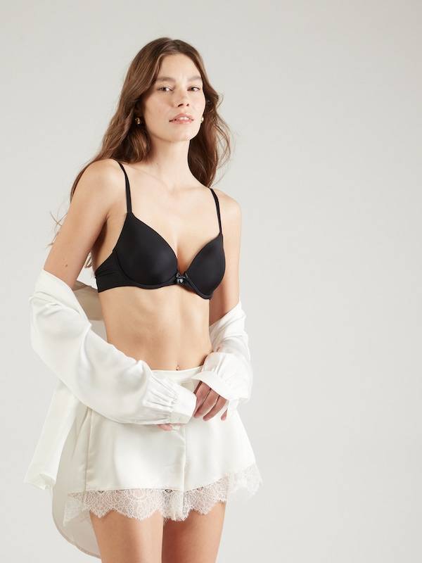 Hunkemöller T-shirt Bra 'P&M' in Black, White