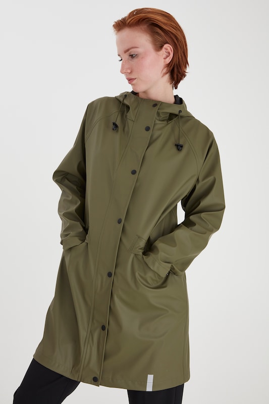 ICHI Raincoat 'IHTAZI JA' in Khaki