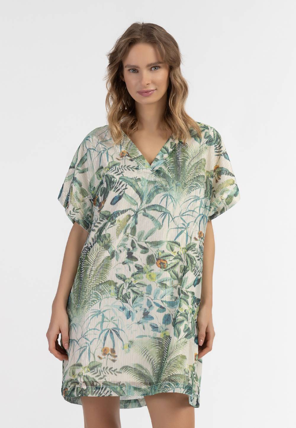 IZIA Tunic In Petrol, Kiwi, Grass Green