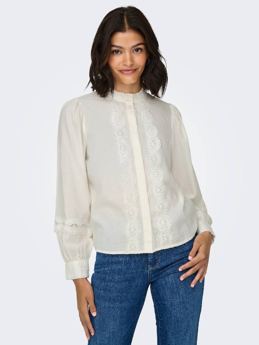 JDY Blouse 'JDYFLO' In Off White