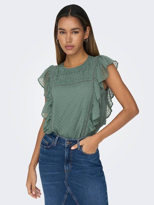 JDY Blouse 'SOUL' in Dark Green