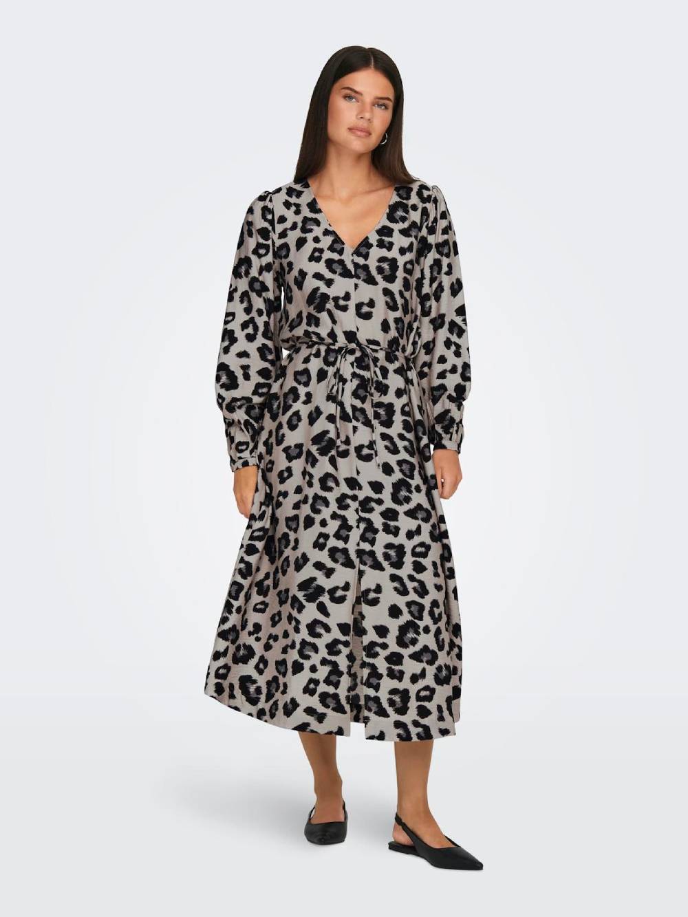 JDY Dress 'JDYCAROLINE' In Grey, Graphite