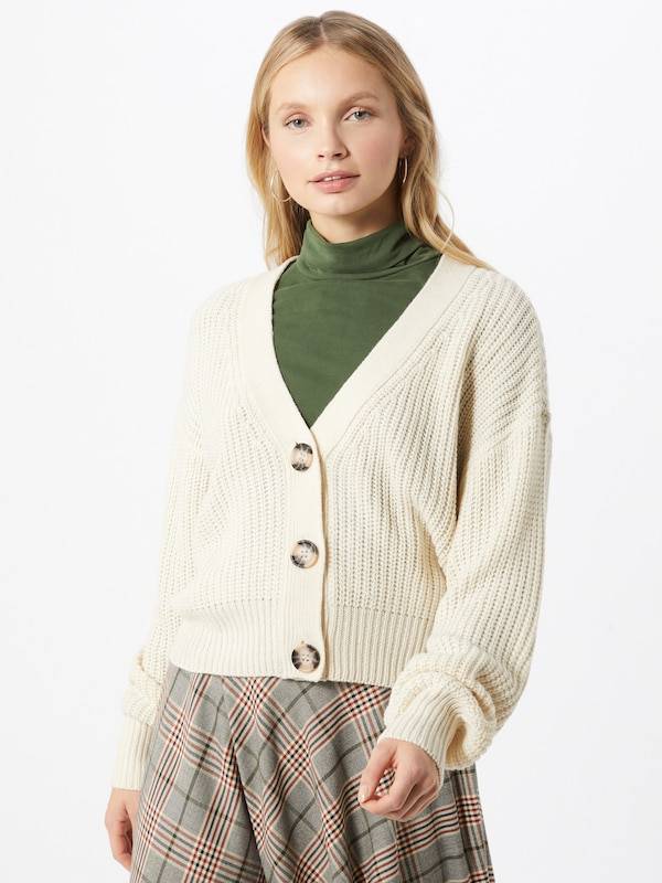 JDY Knit Cardigan 'JDYJUSTY' in Cream