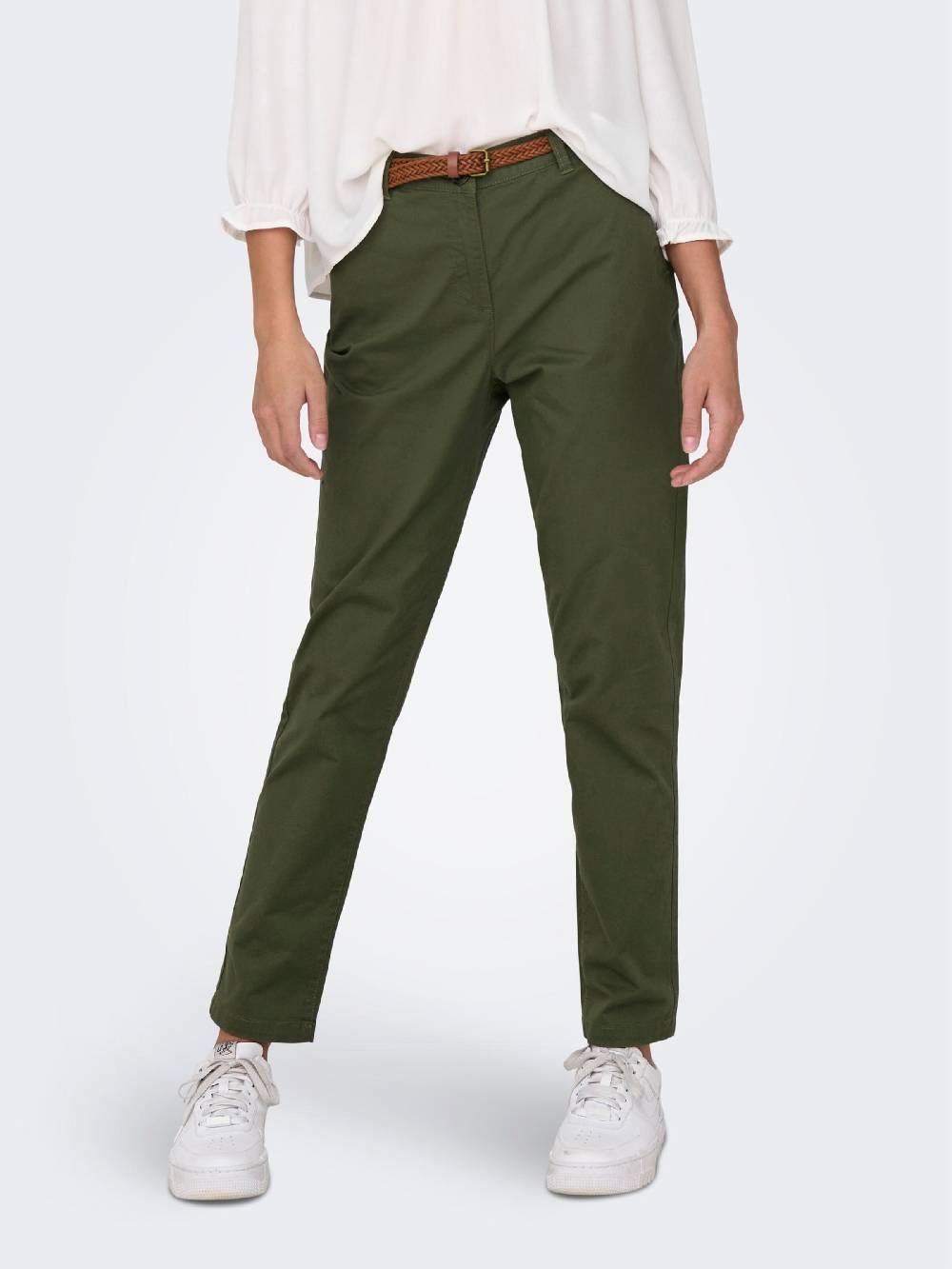 JDY Regular Chino Pants 'Chicago' In Olive