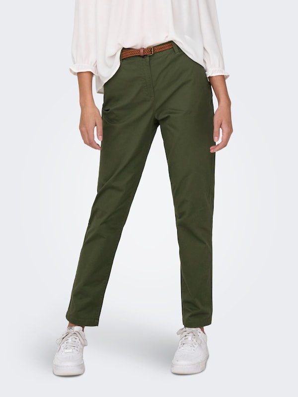 JDY Regular Chino Pants 'Chicago' in Olive