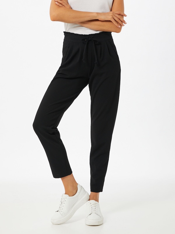 JDY Regular Pleat-Front Pants 'Catia' in Black