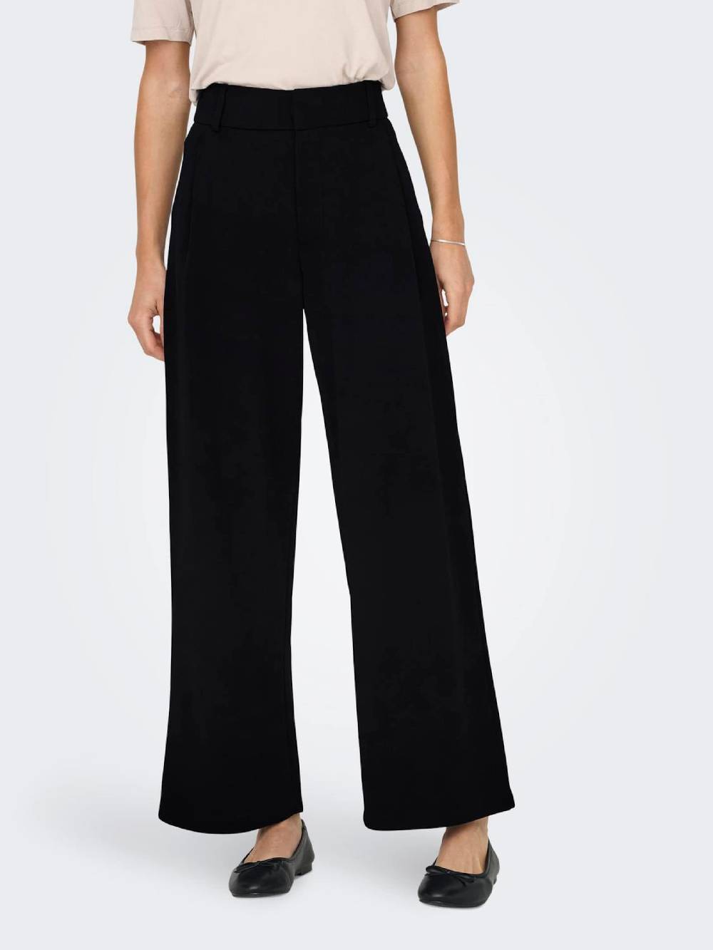 JDY Wide Leg Pants 'JDYGeggo' In Black