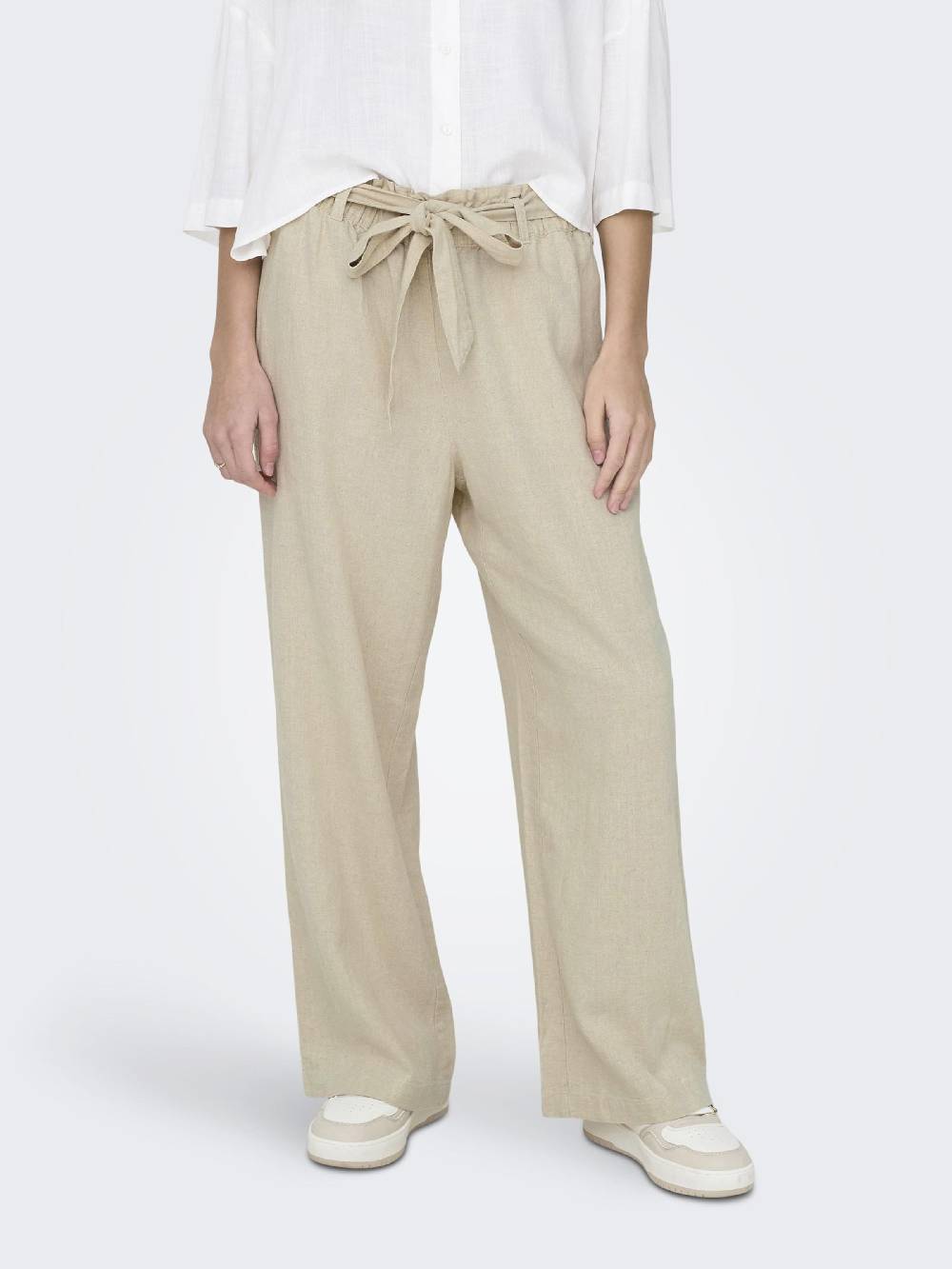 JDY Wide Leg Pants 'Say' In Beige