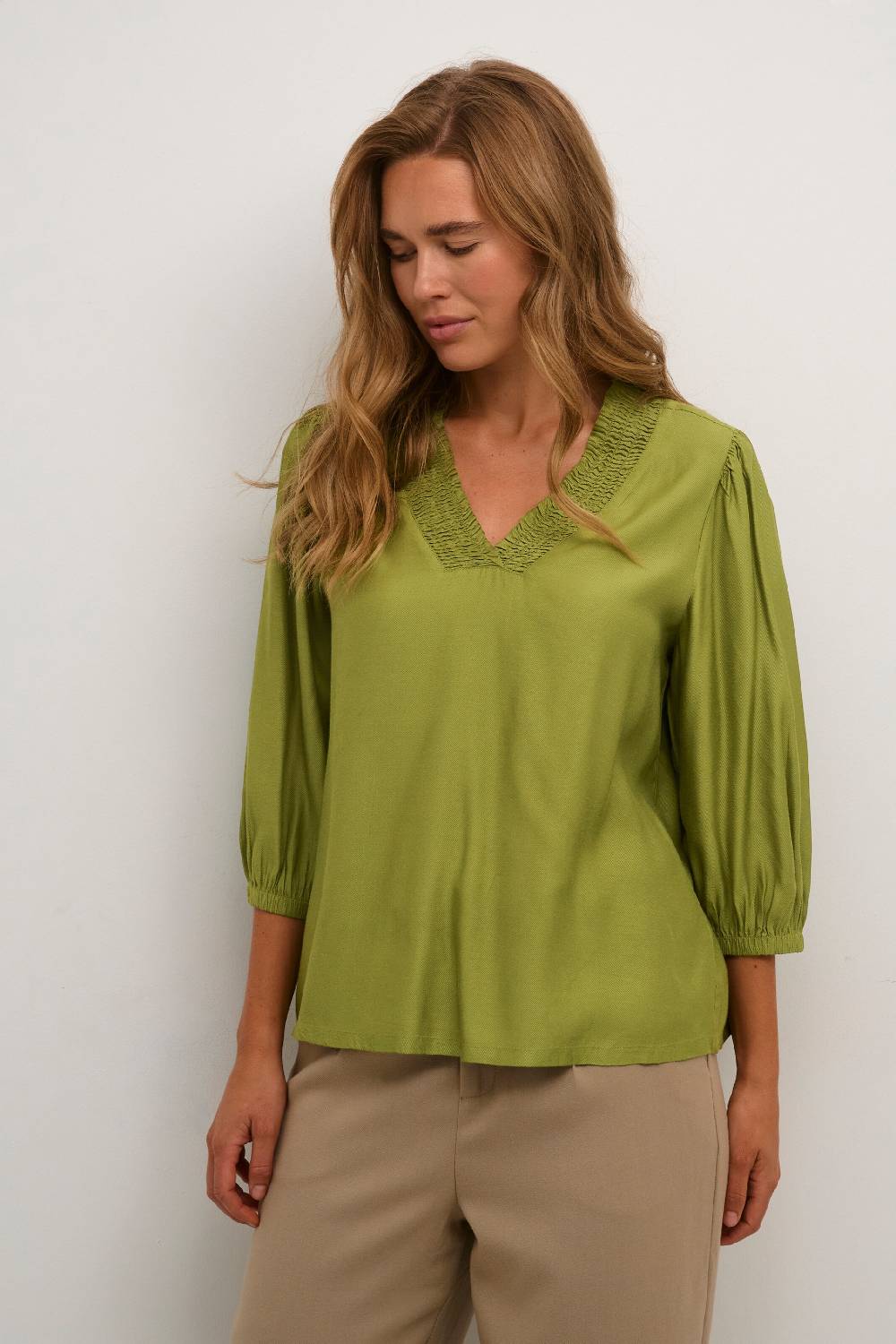 Kaffe Blouse 'Dahlia' In Olive