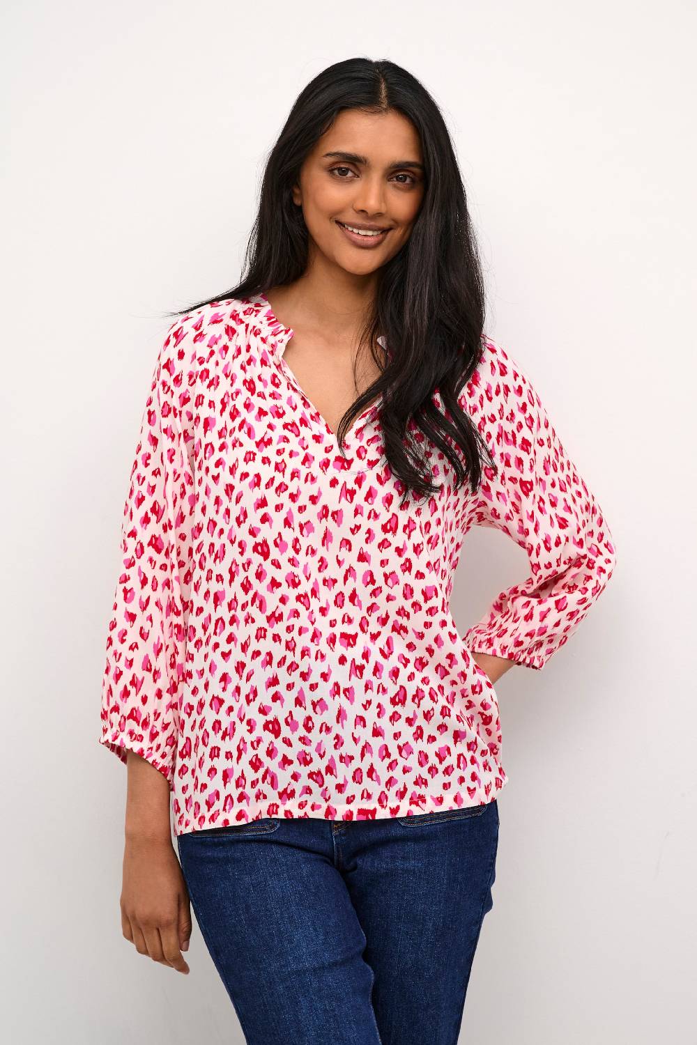 Kaffe Blouse 'Sigrid' In Eosin, Dark Pink